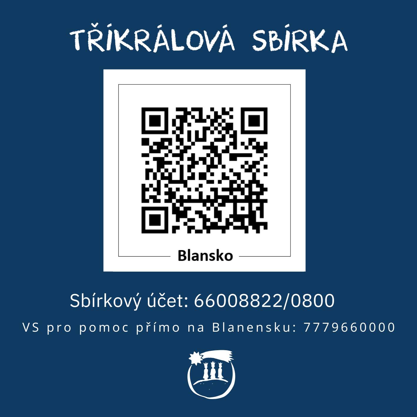 Tříkrálová sbírka QR kód Tříkrálová sbírka QR kód